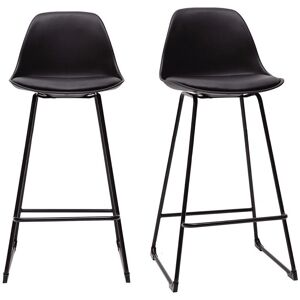 Miliboo Franz Tabourets de Bar Noirs Modernes - Lot de 2 - Publicité Miliboo Franz Tabourets de Bar Noirs Modernes - Lot de 2 - Publicité