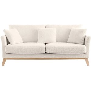 Miliboo Oslo Skandinavisches 3-Sitzer Sofa Weiß Bouclé Stoff Miliboo Oslo Skandinavisches 3-Sitzer Sofa Weiß Bouclé Stoff