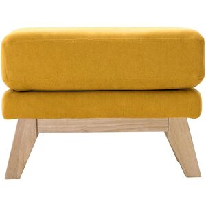 Pouf scandinave Miliboo Oslo - Housse en velours déhoussable - Jaune moutarde - Publicité Pouf scandinave Miliboo Oslo - Housse en velours déhoussable - Jaune moutarde - Publicité