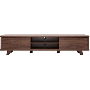 Miliboo Meuble TV Vintage Noyer - 180cm - Style Scandinave - Publicité Miliboo Meuble TV Vintage Noyer - 180cm - Style Scandinave - Publicité