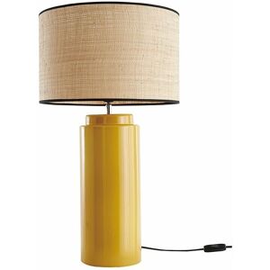 Lampe de table jaune en céramique et raphia - Miliboo - Publicité Lampe de table jaune en céramique et raphia - Miliboo - Publicité