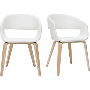 Ensemble de 2 chaises blanches modernes - Chaises Miliboo - Publicité Ensemble de 2 chaises blanches modernes - Chaises Miliboo - Publicité