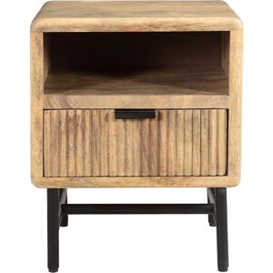 Comodino Miliboo in legno di mango e metallo nero - 40cm Comodino Miliboo in legno di mango e metallo nero - 40cm