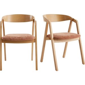 Chaises Scandinaves empilables Miliboo - Tissu effet velours - Lot de 2 - Publicité Chaises Scandinaves empilables Miliboo - Tissu effet velours - Lot de 2 - Publicité