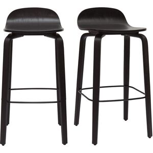 Set de 2 tabourets de bar vintage noirs - Bar - Publicité Set de 2 tabourets de bar vintage noirs - Bar - Publicité