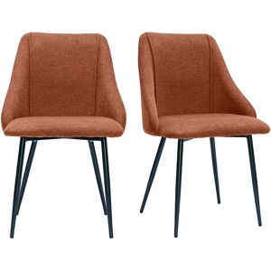 MILIBOO HIGGINS Ensemble de 2 chaises en tissu effet velours texturé - Ensemble de chaises - Publicité MILIBOO HIGGINS Ensemble de 2 chaises en tissu effet velours texturé - Ensemble de chaises - Publicité