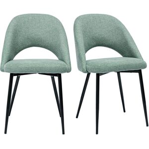 Ensemble de 2 chaises vintage en velours tissu - Chaise - Publicité Ensemble de 2 chaises vintage en velours tissu - Chaise - Publicité