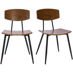Ensemble de 2 Chaises Vintage en Noyer Foncé - Miliboo - Publicité Ensemble de 2 Chaises Vintage en Noyer Foncé - Miliboo - Publicité