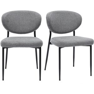 Chaises en Tissu Effet Velours - Modernes, Confortables, Lot de 2 - Publicité Chaises en Tissu Effet Velours - Modernes, Confortables, Lot de 2 - Publicité