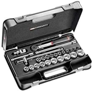 Facom Model S.161-4P6PB 26-Piece Tool Set, Waterproof Ratchet, Metric Hex Sockets Facom Model S.161-4P6PB 26-Piece Tool Set, Waterproof Ratchet, Metric Hex Sockets