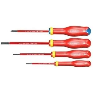 Facom Screwdriver Set 1000V Insulated Flat Pozidriv 4 pcs Facom Screwdriver Set 1000V Insulated Flat Pozidriv 4 pcs