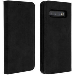 Avizar Galaxy S10 Leather Wallet Case with Stand - Black Avizar Galaxy S10 Leather Wallet Case with Stand - Black