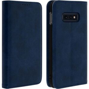 Avizar Galaxy S10e Blue Bleu Nuit Flip Book Cover with Stand Wallet Case Avizar Galaxy S10e Blue Bleu Nuit Flip Book Cover with Stand Wallet Case