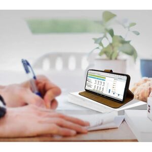 Avizar Leather Folio Case for Galaxy S20 Plus - Video Stand Genuine Leather Black Avizar Leather Folio Case for Galaxy S20 Plus - Video Stand Genuine Leather Black