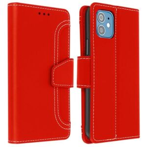 Avizar Wallet Folio Case with Stand for iPhone 12 Mini - Red Avizar Wallet Folio Case with Stand for iPhone 12 Mini - Red