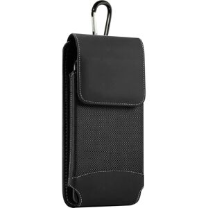 Avizar Sort Universel Vertikal Bælteetui med Klips & Karabiner Avizar Sort Universel Vertikal Bælteetui med Klips & Karabiner