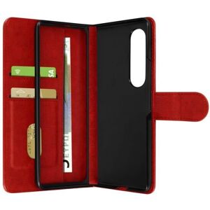 Avizar Galaxy Z Fold 3 Red Faux-Leather Folio Case Avizar Galaxy Z Fold 3 Red Faux-Leather Folio Case