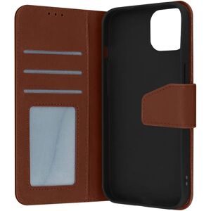 Avizar iPhone 14 Plus Leather Case - Card Holder Video Stand - Brown Avizar iPhone 14 Plus Leather Case - Card Holder Video Stand - Brown