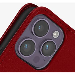 Avizar Rote Lederhülle für iPhone 14 Pro Max mit Kartenfach & Video-Ständer Avizar Rote Lederhülle für iPhone 14 Pro Max mit Kartenfach & Video-Ständer