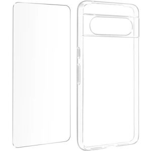 Avizar Google Pixel 8 Case - Transparent Silicone & Tempered Glass Avizar Google Pixel 8 Case - Transparent Silicone & Tempered Glass