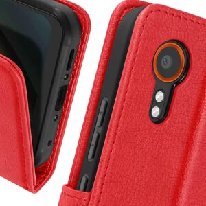 Avizar Galaxy Xcover 7 Red Wallet Phone Case with Stand Avizar Galaxy Xcover 7 Red Wallet Phone Case with Stand