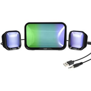 Haut-parleurs PC LinQ - Bluetooth + jack 3,5mm - Noir - Publicité Haut-parleurs PC LinQ - Bluetooth + jack 3,5mm - Noir - Publicité