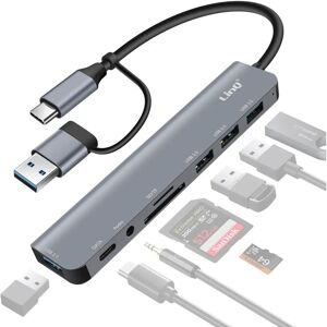 LinQ USB Hub Support OTG 5 Gbps SD / TF Card Reader and Audio Jack - USB Hub LinQ USB Hub Support OTG 5 Gbps SD / TF Card Reader and Audio Jack - USB Hub