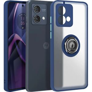 Coque Avizar Motorola Moto G84 Bleu Foncé - Support avec Anneau - Publicité Coque Avizar Motorola Moto G84 Bleu Foncé - Support avec Anneau - Publicité