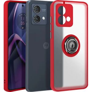 Avizar Rød Sag til Moto G84 med Metal Ring Støtte Avizar Rød Sag til Moto G84 med Metal Ring Støtte