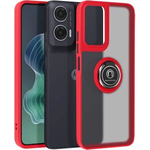 Avizar Moto G35 Rote Hülle mit Ringstütze - Handyhülle Avizar Moto G35 Rote Hülle mit Ringstütze - Handyhülle