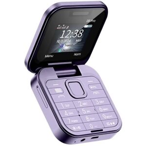 Téléphone mobile pliable Avizar - Double SIM, 1000mAh, Violet - Publicité Téléphone mobile pliable Avizar - Double SIM, 1000mAh, Violet - Publicité