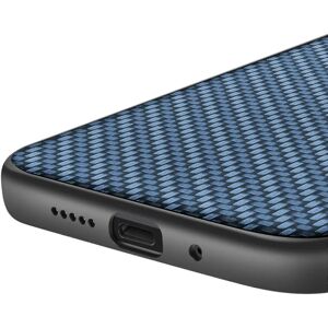 Avizar Blue Carbon Woven Leather Phone Case - Phone Case Avizar Blue Carbon Woven Leather Phone Case - Phone Case
