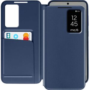Étui en Cuir Avizar Galaxy S25 - Fenêtre, Bleu - Publicité Étui en Cuir Avizar Galaxy S25 - Fenêtre, Bleu - Publicité