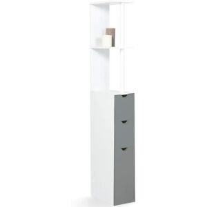 Idmarket Willy Cabinet de Salle de Bain - 3 Portes Blanc Gris - Publicité Idmarket Willy Cabinet de Salle de Bain - 3 Portes Blanc Gris - Publicité