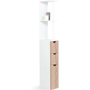 IDMARKET Armoire en bois blanc pour WC - 3 portes - Publicité IDMARKET Armoire en bois blanc pour WC - 3 portes - Publicité