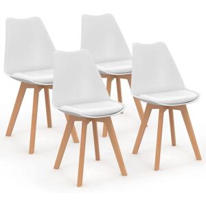 Idmarket - Ensemble de 4 chaises scandinaves blanches - Publicité Idmarket - Ensemble de 4 chaises scandinaves blanches - Publicité