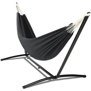 IDMARKET Hamac avec support métallique et toile grise anthracite - 1 personne - Publicité IDMARKET Hamac avec support métallique et toile grise anthracite - 1 personne - Publicité