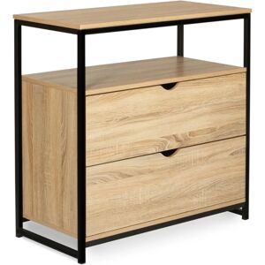 IDMARKET Cassettiera Detroit Stile Industriale - 80x40cm IDMARKET Cassettiera Detroit Stile Industriale - 80x40cm