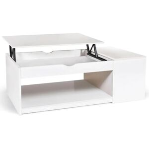 Idmarket Tavolino Elea bianco con meccanismo elevabile - Tavolino Idmarket Tavolino Elea bianco con meccanismo elevabile - Tavolino
