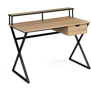 IDMARKET - Scrivania Enzo - Stile industriale, 1 cassetto, gambe incrociate IDMARKET - Scrivania Enzo - Stile industriale, 1 cassetto, gambe incrociate