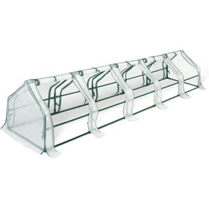 IDMARKET Serra tunnel da giardino 3M Copertura rinforzata bianca IDMARKET Serra tunnel da giardino 3M Copertura rinforzata bianca