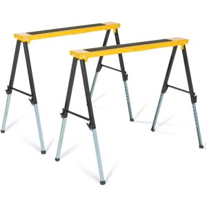Idmarket - Cavalletti telescopici pieghevoli con grande piattaforma antiscivolo Idmarket - Cavalletti telescopici pieghevoli con grande piattaforma antiscivolo