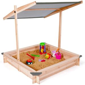 Idmarket Sabbiera per Bambini - Legno con Tetto Grigio - Gioco Esterno Idmarket Sabbiera per Bambini - Legno con Tetto Grigio - Gioco Esterno