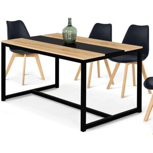 IDMARKET Tavolo da pranzo Dover 150cm stile industriale per 6-8 persone IDMARKET Tavolo da pranzo Dover 150cm stile industriale per 6-8 persone