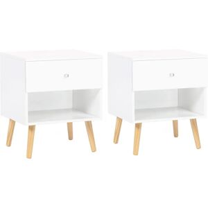 IDMARKET Emmie Comodini - Finitura in Legno Scandinavo - 2 Pezzi IDMARKET Emmie Comodini - Finitura in Legno Scandinavo - 2 Pezzi