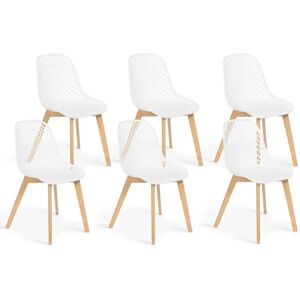 Idmarket Modèle Mandy 6 Chaises de salle à manger blanches - Chaises de salle à manger - Publicité Idmarket Modèle Mandy 6 Chaises de salle à manger blanches - Chaises de salle à manger - Publicité