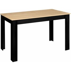 Tavolo da pranzo IDMARKET Rozy - Nero e Faggio, 110cm, Per 4-6 persone Tavolo da pranzo IDMARKET Rozy - Nero e Faggio, 110cm, Per 4-6 persone