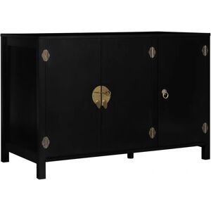 IDMARKET Yang Sideboard - Asiatischer Stil, Schwarz, 110cm IDMARKET Yang Sideboard - Asiatischer Stil, Schwarz, 110cm