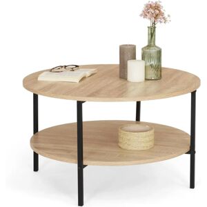 IDMARKET Detroit Doppel-Rundtisch - Industrielles Design IDMARKET Detroit Doppel-Rundtisch - Industrielles Design