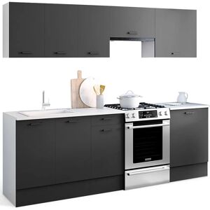 IDMARKET Subtil 240 cm cuisine - Blanc & Gris, 7 unités - Publicité IDMARKET Subtil 240 cm cuisine - Blanc & Gris, 7 unités - Publicité